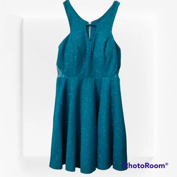 Dear Moon Dresses | Dear Moon Glitter Dress Aquamarine Blue Color Size 11 (L) | Color: Blue | Size: L | Dream_Home's Closet